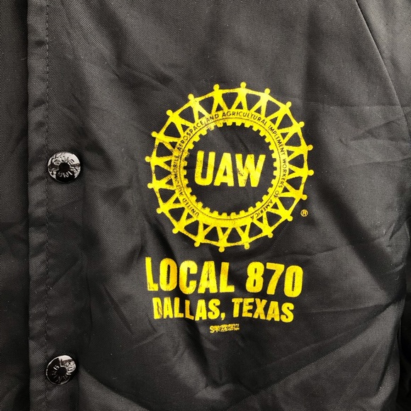 Baggy vest jacket black yellow Y2K vintage style M medium varsity jacket style - Picture 7 of 8